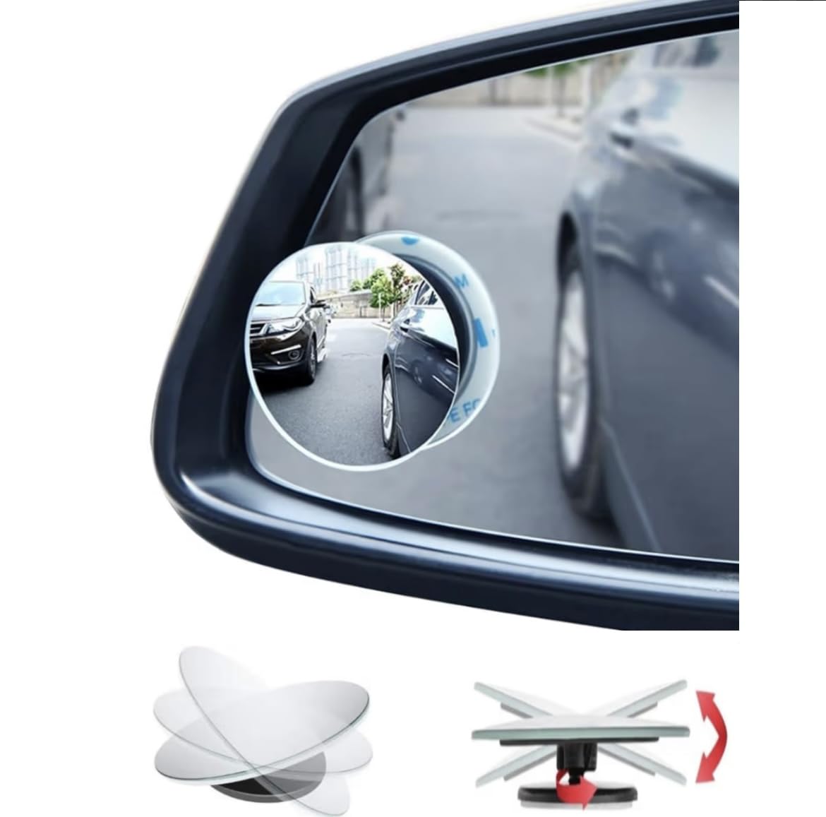Car Blind-Spot Safety Mirrors (HD Convex – Pair)