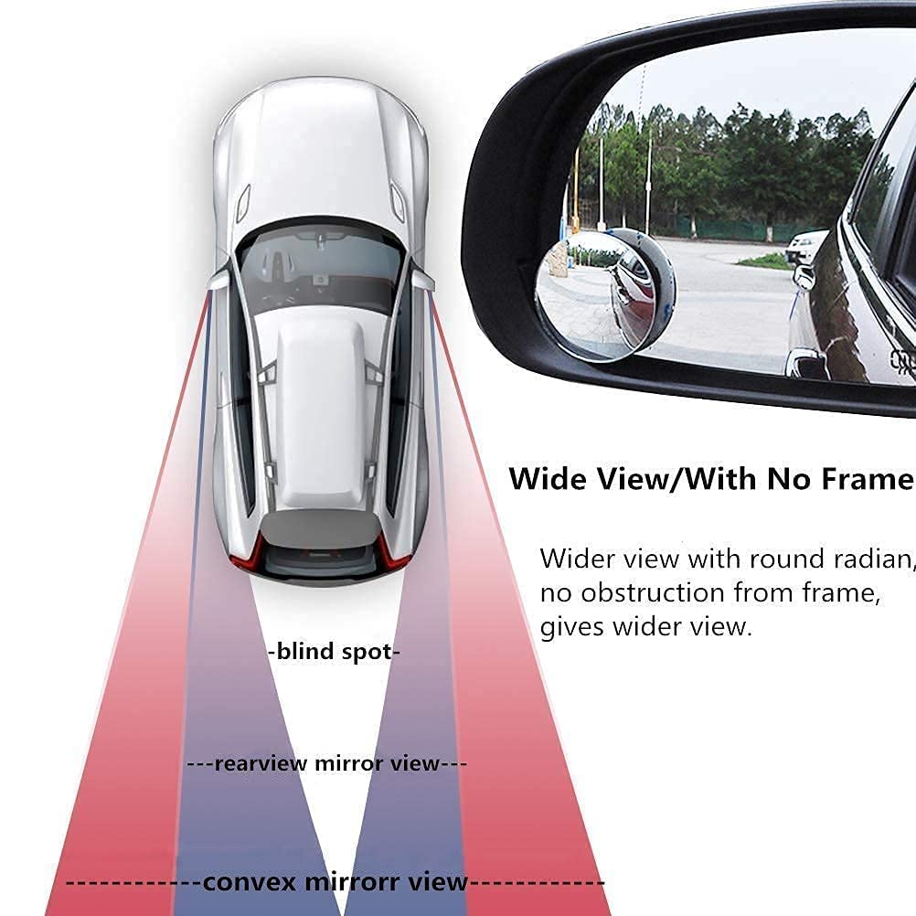 Car Blind-Spot Safety Mirrors (HD Convex – Pair)
